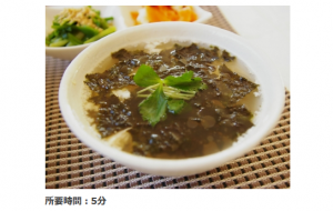 豆腐と韓国海苔のレンチンスープ