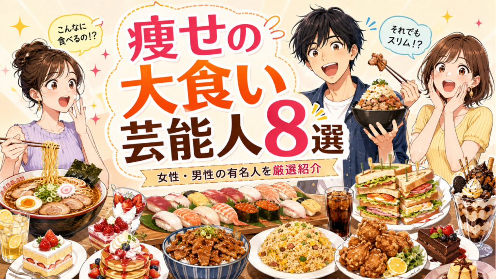 痩せの大食い芸能人8選 女性・男性の大食いタレントとフードファイターを厳選