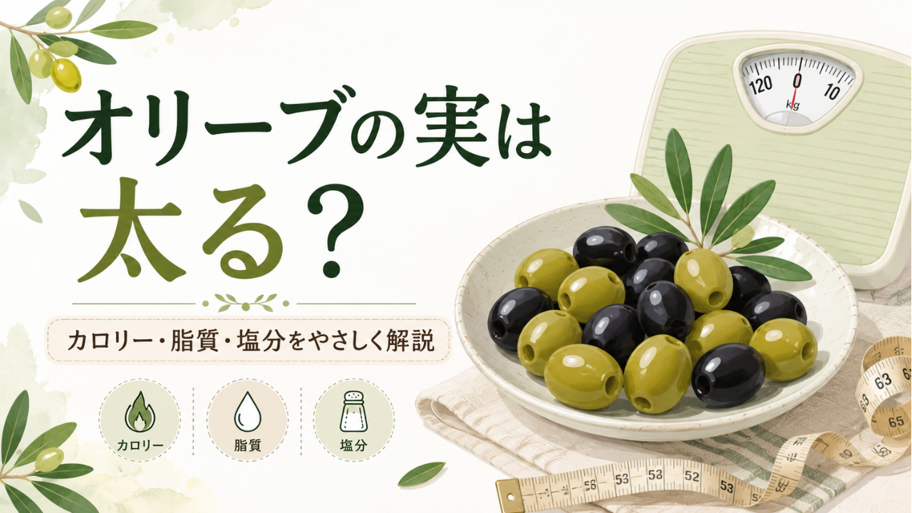 オリーブの実は太る？カロリー・脂質・塩分と食べ過ぎない適量