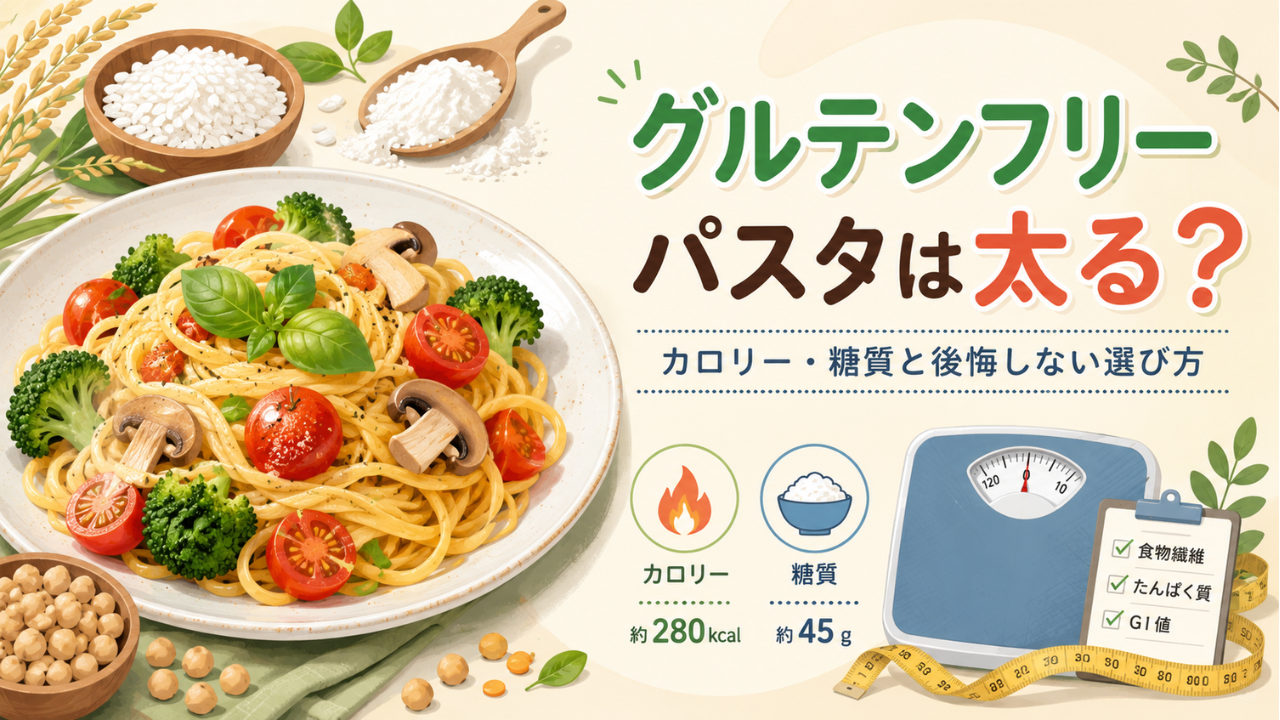 グルテンフリーパスタは太る？米粉・豆パスタのカロリーと糖質、ダイエット中の選び方