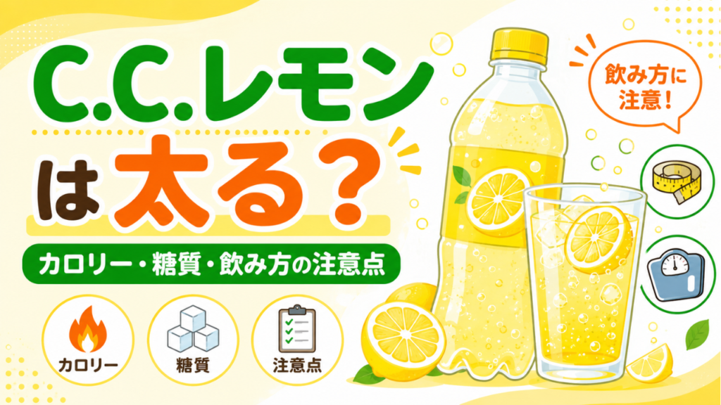C.C.レモンは太る？500mlのカロリー・糖質と毎日飲むリスクと注意点