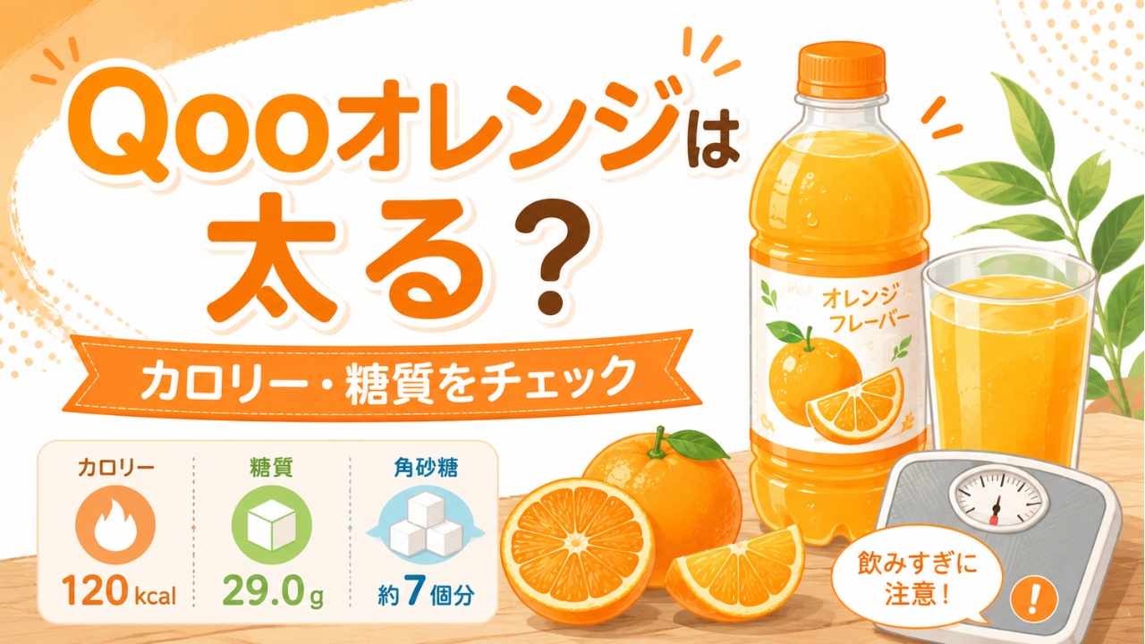 Qooオレンジは太る？カロリー・糖質と後悔しない飲み方