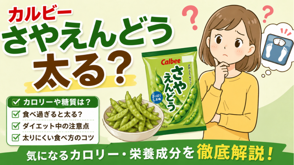 カルビーのさやえんどうは太る？1袋のカロリー・糖質とダイエット中に後悔しない食べ方
